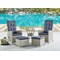 Alaterre Furniture Wicker 2 Outdoor Recliners, Ottomans, Round Glass Top Accent Table AWWE0102EE - alternate 8
